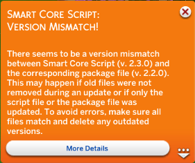 Smart Core Version Mismatch